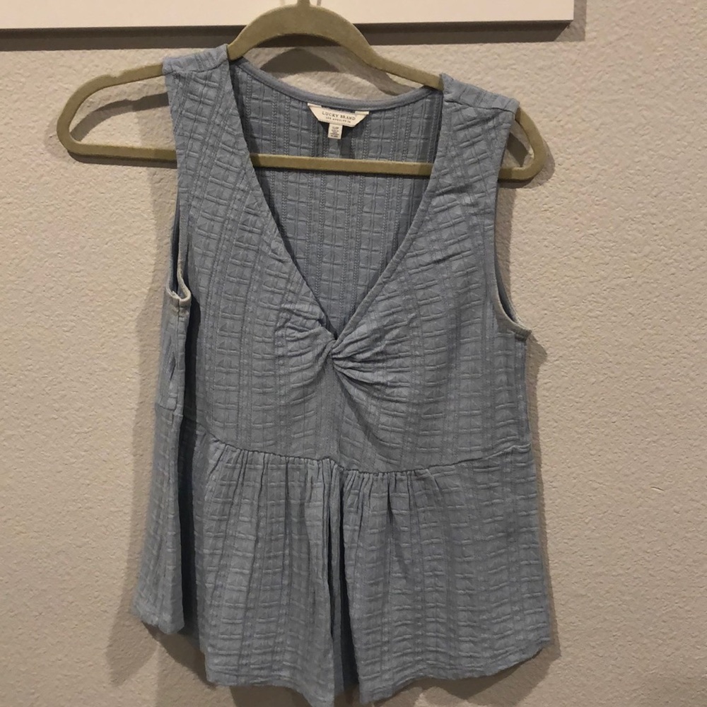 Blue baby doll tank